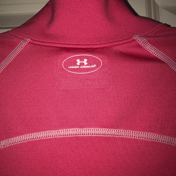 Under Armour Cold Gear Pullover Layer Girls Large 14 Pink Warm Athleisure Sports - Picture 4 of 8